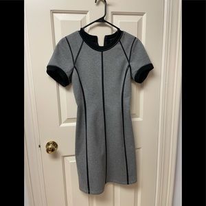 Theory grey and black dress
